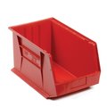 Quantum Storage Systems Plastic Storage Bin, Small Parts, 11 in x 16 in x 8 in, Red QUS255RD